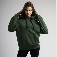 This carefully sourced cotton hoodie is rich, cozy, and the quintessential feeling of elevated luxury. Military Olive/Dark Green hoodies are very comfy/cosy oversized. Materials that were used to make the hoodies were a cotton/polyester blend of about 85% Cotton and 15% Polyester. The hoodies are quite thick so they will definitely keep you warm!  This Bottle Green Hoodie is perfect for trevelling, walking on the streets or shopping, physical activity in gym or outdoors, or even lounging at home. This ensures the correct fit of the hoodie, it comfortably fits the body and allows you to move freely. ---FABRIC--- Due to its breathability, it is a fabric that has minimal sweating properties. It has a texture that can easily be a reason for choice in hot conditions. Due to its natural structur Cozy Fit Hoodie Sweater With Drawstring, Hoodie Sweatshirt With Adjustable Hood For Loungewear, Solid Color Cozy Hoodie Sweatshirt, Solid Cozy Fit Hoodie Sweatshirt, Comfy Sweatshirt With Drawstring Hood, Oversized Solid Sweater With Drawstring Hood, Oversized Hooded Sweats For Everyday, Cozy Hoodie Sweatshirt In Solid Color, Adjustable Hood Hoodie For Loungewear