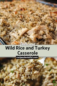 wild rice and turkey casserole is an easy dinner recipe