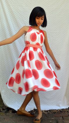 Gertrude dress, Grand Dots, Cherry One More Day, Toddler Girl Dresses, Size 4t, Dots Pattern