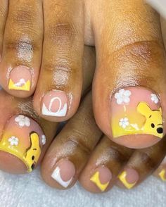 Mommy Nails Ideas, Cute Toes Nails Designs, Orange Toe Nail Designs, Toes Nails Designs, Nail Makeup