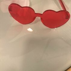 Red Heart Sunglasses. Never Worn. Brand New Red Heart Sunglasses, Guts Tour, Heart Sunglasses, Colored Sunglasses, Glasses Accessories, Red Heart, Lady In Red, Women Accessories, Sunglasses