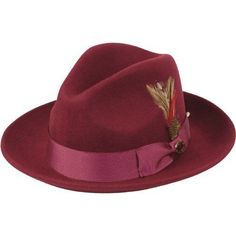 Hat By BRUNO CAPELO 100% High quality Australian Wool Soft Feel and touch Dressy and Formal Look Fedora Untouchable Interior Satin Lining with Leather Sweatband Fully Lined With Bruno Capelo Signature Lining 2.5" inch Snap brim( shaped down or up) Band 1.5" 19-Linge Grosgrain With Feather 5 inches height crown You can use size tape adjuster to make hat fit smaller( we do carry the size reducer tape and could be shipped with your item upon request) Could be worn with Tuxedo or Formal suit Ideal for weddings, stage performance, Singing and etc.... You get a Beautiful carry on HAT BOX ( Only based on availability ) Comp Price: $100.00 Wool Fedora, Hat Box, Formal Suits, Formal Looks, Fedora, High Quality, Accessories Hats, Mens Accessories, Shoe Accessories