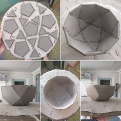 the process of making a vase out of cement