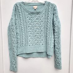 Reversible Sweater, Aeropostale Sweater, Pink Knit Sweater, Grey Knit Sweater, Fall Clothes, Blue Sweater, Knit Pullover, Pink Sweater, Light Weight Sweater