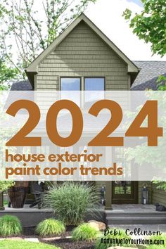 a house is shown with the words, paint colors for your home's exterior