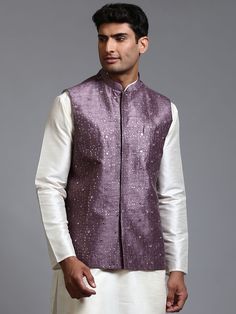 vastramay mens purple embellished jacket Long Sleeve Nehru Jacket For Party In Winter, Fall Festive Nehru Jacket, Embellished Jacket, Nehru Jackets, Jacket Outfits, Piece Of Clothing, Purple Color, Color Purple, Bleach