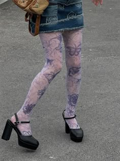 The price is for a pair of tights only, others are not included. Fun Patterned Tights, Pattern Tights Aesthetic, Weird Tights Outfit, Funky Tights Aesthetic, Tights With Designs, Cheshire Cat Aesthetic Outfit, Butterfly Outfit Aesthetic, Weird Tights, Fun Tights Outfit