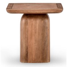 a wooden table with a square shaped top