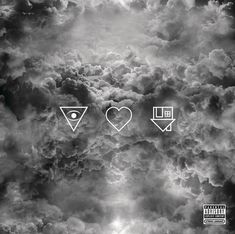 the neighbourhood - i love you feat sweater weather album cover art, featuring clouds and symbols