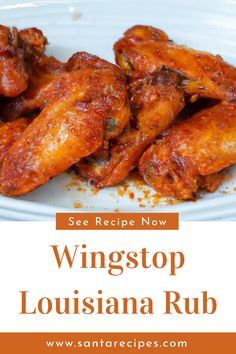 wingstop louisiana rub recipe on a white plate