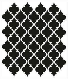 an intricate black and white pattern