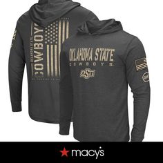 in stock Team Spirit Hoodie For Fall, Fall Team Spirit Hoodie Top, Pre-shrunk Relaxed Fit Hoodie For Fans, Sleeve Operation, Patriotic Fashion, Oklahoma State Cowboys, Military Appreciation, Oklahoma State, Kentucky Wildcats