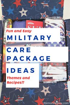 After three years as a Soldiers’ Angel, I have a lot of Military Care Package Ideas that are fun and easy to create! Military care packages on The Monday Box are unique because every care package theme comes with recipes for baked goods that match the theme! Each deployed military care package post includes ideas...Read More » Easy Themes, Care Package Themes, Navy Care Package, Military Care Package Ideas, Army Care Package, Care Package Decorating, Military Care Packages, Soldier Care Packages, Easter Care Package