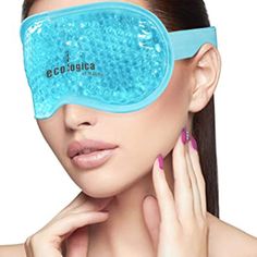 Relax and feel refreshed with this custom hot/cold eye mask. Great for creating a spa day at home. Alternate between warm and cool compresses with these versatile gel bead masks. The elastic strap with fasteners helps to form a comfortable fit. Use after applying skin care. 【APPLICATION】The cooling eye mask can makes you feel peace and helps to create a relaxing at home spa treatment. 【REUSABLE】Filling with massage gel beads and glycerin makes the cool feelings last longer. Size: 2-3/4" x 9-1/4" Face Puffiness, Cold Eye Mask, Gel Ice Packs, Sinus Pressure, Spa Therapy, Gel Beads, Home Spa Treatments, Migraine Relief, Eye Pillows