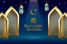 rama kareem greeting card with hanging lanterns