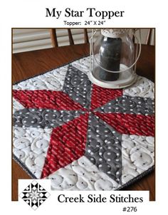 My Star Topper Kitchen Table Quilts, Quilted Table Topper Patterns Free, Strata Star Table Topper Pattern Free, Quilted Star Table Topper Pattern, Quilt Patterns Table Runners, Square Table Runner Pattern, Octagonal Table Topper Patterns Free, Christmas Star Table Runner, Quilting Projects Sewing Patterns