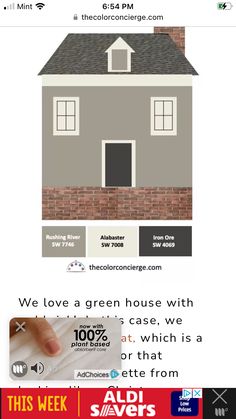 a house with the words we love a green house