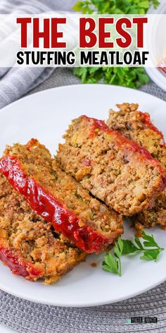 This Stovetop Stuffing Meatloaf is so delicious!  It's a wonderful weeknight or weekend dinner recipe idea. Stovetop Stuffing Meatloaf, Meatloaf With Stuffing, Stuffing Mix Recipes, Stuffing Meatloaf, Stovetop Stuffing, Stove Top Stuffing Meatloaf, Stove Top Stuffing, How To Make Meatloaf, Easy Main Dishes