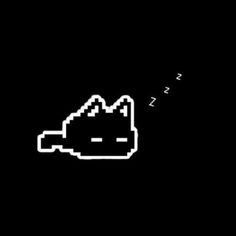 a black background with an image of a cat sleeping