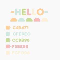 the font and numbers are arranged in different colors, including pink, yellow, green, blue