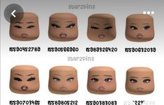 an image of different facial expressions on the face and eyebrows for dolls or barbies