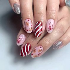 Gingham Christmas, Cowboy Nails, Red And White Nails, May Nails, Cherry Nails, Nails Now