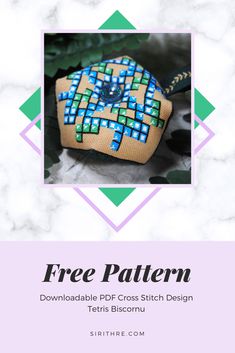 the free pattern for this cross stitch purse