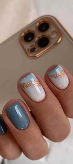 Milky Nails, Colorful Nails, Her Nails, Gray Nails, Builder Gel, Short Nail Designs, Dipped Nails, Dip Powder