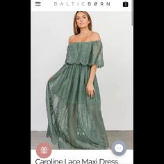 Got For Maternity Pictures But Think I Want To Go With A Different Color. Green Maxi Dress With Lace Trim For Spring, Lace Off The Shoulder Dress, Off Shoulder Lace Dress, Xxxl Dress, Kimono Maxi Dress, Tulle Maxi Dress, Velvet Wrap Dress, Baltic Born, Maxi Dress Formal