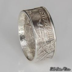 * * Coin ring: * * 10 Euro Castle Artstetten 2004 Austria-* * Surface artificially aged in vintage antique look * * - 925 silver -about 10 mm tall and weighing about 15.2 grams. * * Single-made * *. The delivery time can be 2-3 weeks. * * seen on the outside of the ring: * * -caption: 10 euros -Relief: Artstetten Castle -Edge: Smooth You can choose in which finish you want to get the ring. It is possible that we polish the ring glossy or coat it with a patina and then polish the relief & fon Handmade Antique Silver Engraved Ring, Antique Sterling Silver Ring For Commemoration, Antique Silver Vintage Engraved Ring As Gift, Vintage Antique Silver Engraved Ring As Gift, Antique Silver Engraved Ring For Commemoration, Vintage Engraved Ring In Antique Silver For Gift, Vintage Antique Silver Engraved Ring For Gift, Heirloom Silver Rings For Commemoration, Antique Engraved Silver Ring