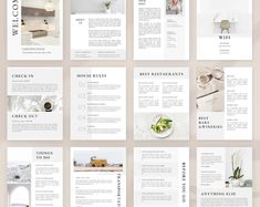 a set of brochures with photos and text