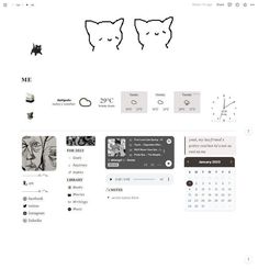 the website is designed to look like it has cats'heads drawn on it and other things