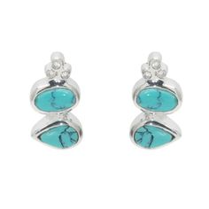 Chic Turquoise .925 Silver Post Earrings – JJ Caprices The French Riviera, Elegant Designs, Simple Elegant, French Riviera, Good Fortune, Pierced Earrings, Silver Turquoise, Our World, Designer Earrings