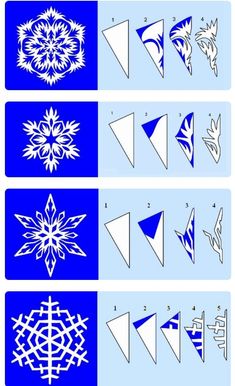 how to make an origami snowflake out of paper - step by step instructions