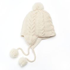 This trapper hat by SIJJL offers fabulous pom-pom details and a cable-knit design. Pom-pom details Trapper styling Fleece lining Cable-knit design FABRIC & CARE Wool, polyester Spot clean Imported FIT & SIZING One size fits most  Color: White. Gender: female. Age Group: adult. Trapper Hats, Knitting Designs, Cable Knit, Hats For Women, Fabric Care, Pom Pom, Fabric Design, Accessories Hats, Winter Hats