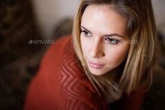 Young woman feeling unhappy. by halfpoint. Beautiful young woman feeling tired and unhappy. Close up.#feeling, #unhappy, #Young, #woman Young Woman, Fashion Illustration, Close Up, High Resolution, Resolution, Feelings, Hair Styles, Photography