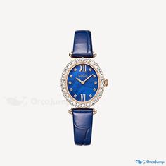 OrcaJump - Exquisite Quartz Watch with Sleek Glass Finish in Golden and Silver, Available in 4 Distinct Colors Luxury Quartz Watch With Square Face, Affordable Blue Quartz Watches, Luxury Yellow Gold Quartz Watch, Rectangular Blue Quartz Watches, Luxury Gold Self-winding Watches, Gold Hair Accessories, Gold Hair, Quartz Watch, Gold Earrings