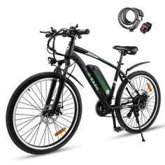 an electric bicycle is shown in this image