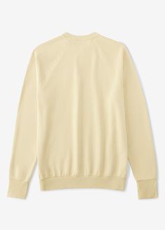 Rethinking a basic.Looks like a sweater, feels way better. Promise. Dominic is 6'0"" wearing a size 3XL. Looking for a smaller size? Hit this. Yellow Crewneck, Banana Yellow, Denim Joggers, Jogger Shorts, T-shirt Polos, Denim Pant, Light Yellow, Bottoms Pants, Hoodie Shirt