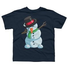 Christmas Dabbing Snowman is a cozy ring spun cotton t-shirt designed by GiftsIdeas for Design By Humans. Pick up this tee and support one of our global artists today. Size: medium. Color: navy. Gender: male. Age Group: kids. Snowman Shirt, Sleeve Packaging, Black Graphic Tees, Graphic Tee Design, Black Media, Workout Shorts, Black Tee, Cotton T Shirt, Black Shirt