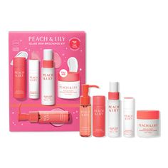 Limited Edition Glass Skin Brilliance Kit - PEACH & LILY | Ulta Beauty Peach Lily, Bday Wishlist, Eye Vitamins, Peach And Lily, Skincare Essentials, Gift Inspo, Makeup Bag Organization, Affordable Skin Care, Foundation Shades