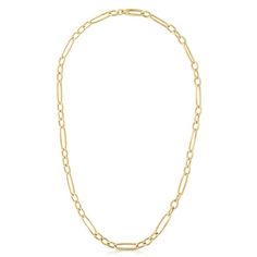 Roberto Coin 18K Alternating Size Oval Link Chain Roberto Coin Jewelry, Gold Link Necklace, Roberto Coin, Italian Jewelry, Gold Link, Gold Piece, Large Hoop Earrings, Timeless Jewelry, Gold Collection