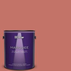 a purple paint can with the words marquee on it's bottom half