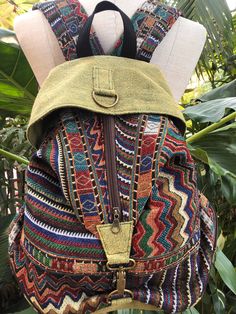 Bohemian Multicolor Backpack For Festival, Bohemian Backpack For Festivals, Bohemian Backpack With Adjustable Strap For Festivals, Multicolor Bohemian Bags For Trip, Bohemian Multicolor Bags With Zipper Closure, Bohemian Multicolor Bags With Zipper, Bohemian Brown Backpack, Bohemian Backpack With Adjustable Strap, Bohemian Backpack With Adjustable Strap For Travel