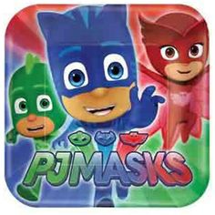 the pj masks party plates