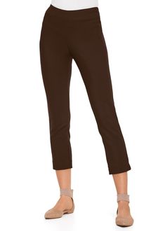 Fashionable Cropped Pants | Travel Crop Pants Pull-on Capris For Workwear, Stretch Cropped Leg Dress Pants For Business Casual, Pull-on Style Capris For Work, Fall Cropped Leg Elastane Pants, Elastane Cropped Pants For Fall, Stretch Cropped Leg Pants For Business Casual, Workwear Cropped Leg Pants With 4-way Stretch, Stretch Business Casual Cropped Pants, Stretch Pull-on Dress Pants For Fall