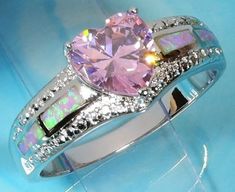 Heart Shaped Diamond Ring, Brass Band, Heart Shaped Diamond, Alam Yang Indah, Pink Ring, Pretty Rings