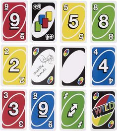 the numbers are arranged in different colors and sizes, including one for each player's number