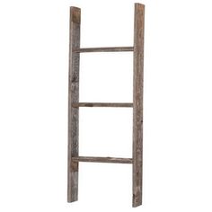 If youve been searching for that perfect piece of rustic farmhouse home decor, then these wonderful decorative display ladders from Barnwood USA will make a wonderful addition to your collection. These beautiful ladders are crafted from reclaimed wood, so you can beautify your home without harming a single tree! Take your beautiful quilts, blankets, or towels out of your storage and display them and giving your space some color and warmth in your home. Rungs are 12 inches long and 3.5 inches wid Old Ladder Decor, Bookcase Ladder, Farmhouse Bookcases, Decorative Ladder, Wall Ladder, Ladder Shelves, Quilt Ladder, Farmhouse Blankets, Old Ladder