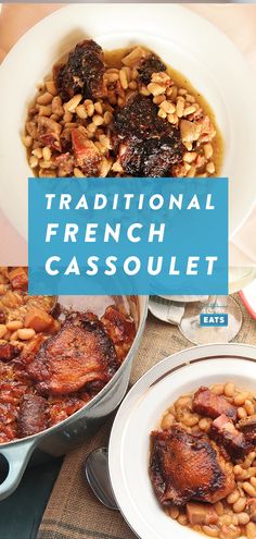 traditional french casserole with meats and beans